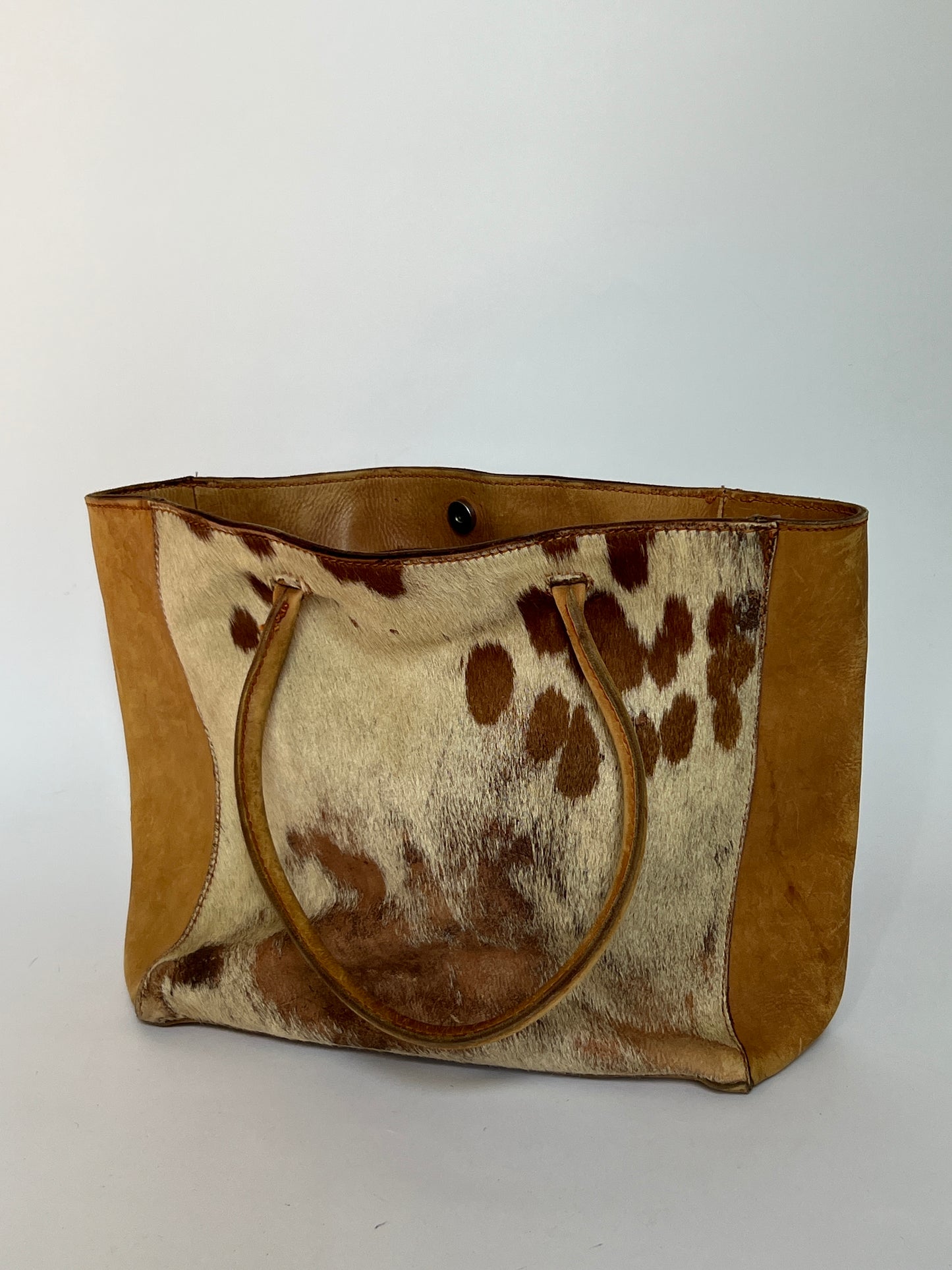 Distressed Large Cowhide Tote