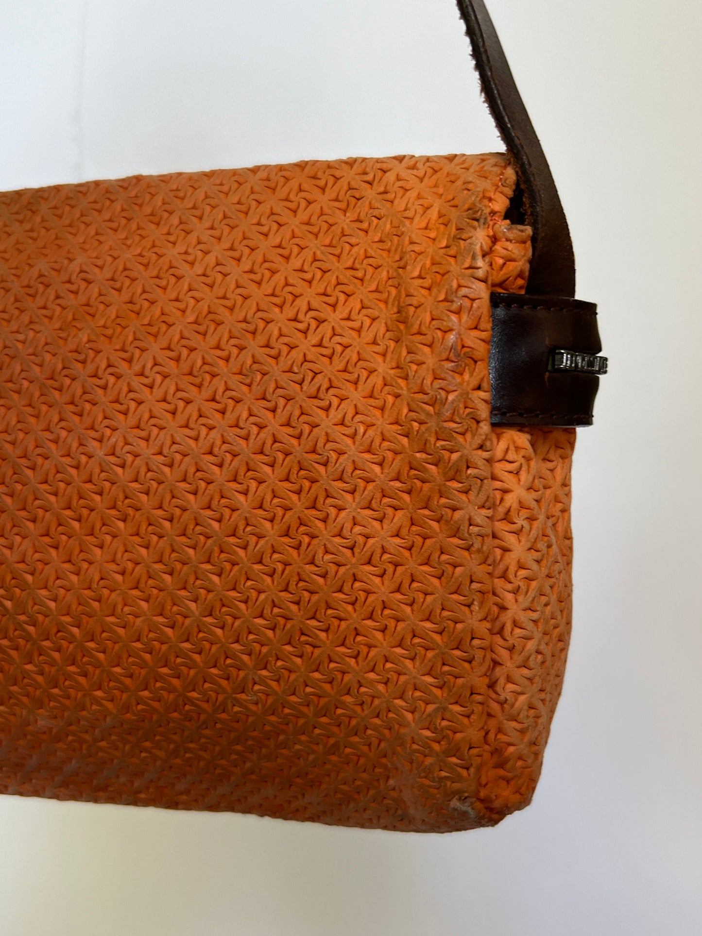 Fendissime by Fendi Textured Leather Shoulder Bag