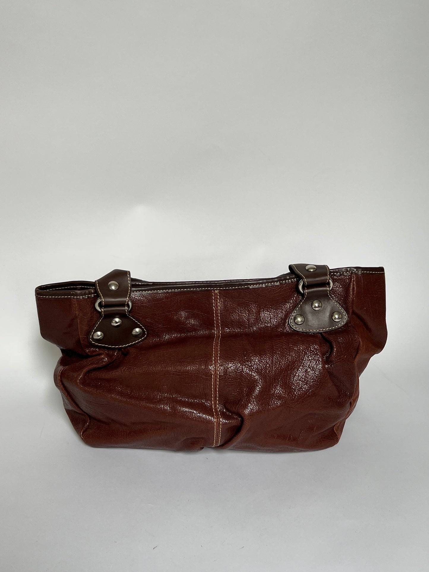 Y2K Choc Leather Tassel Hobo Bag