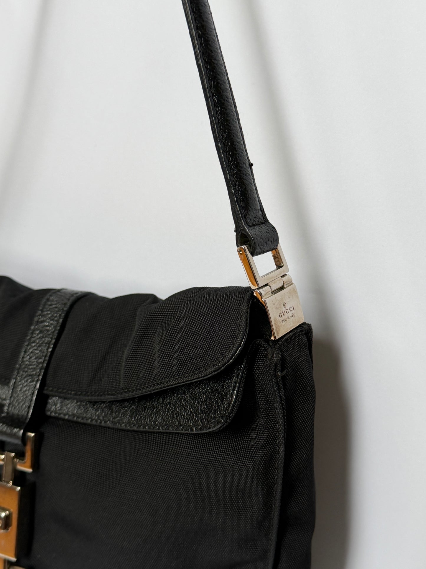 Gucci Black Canvas Jackie Shoulder Bag