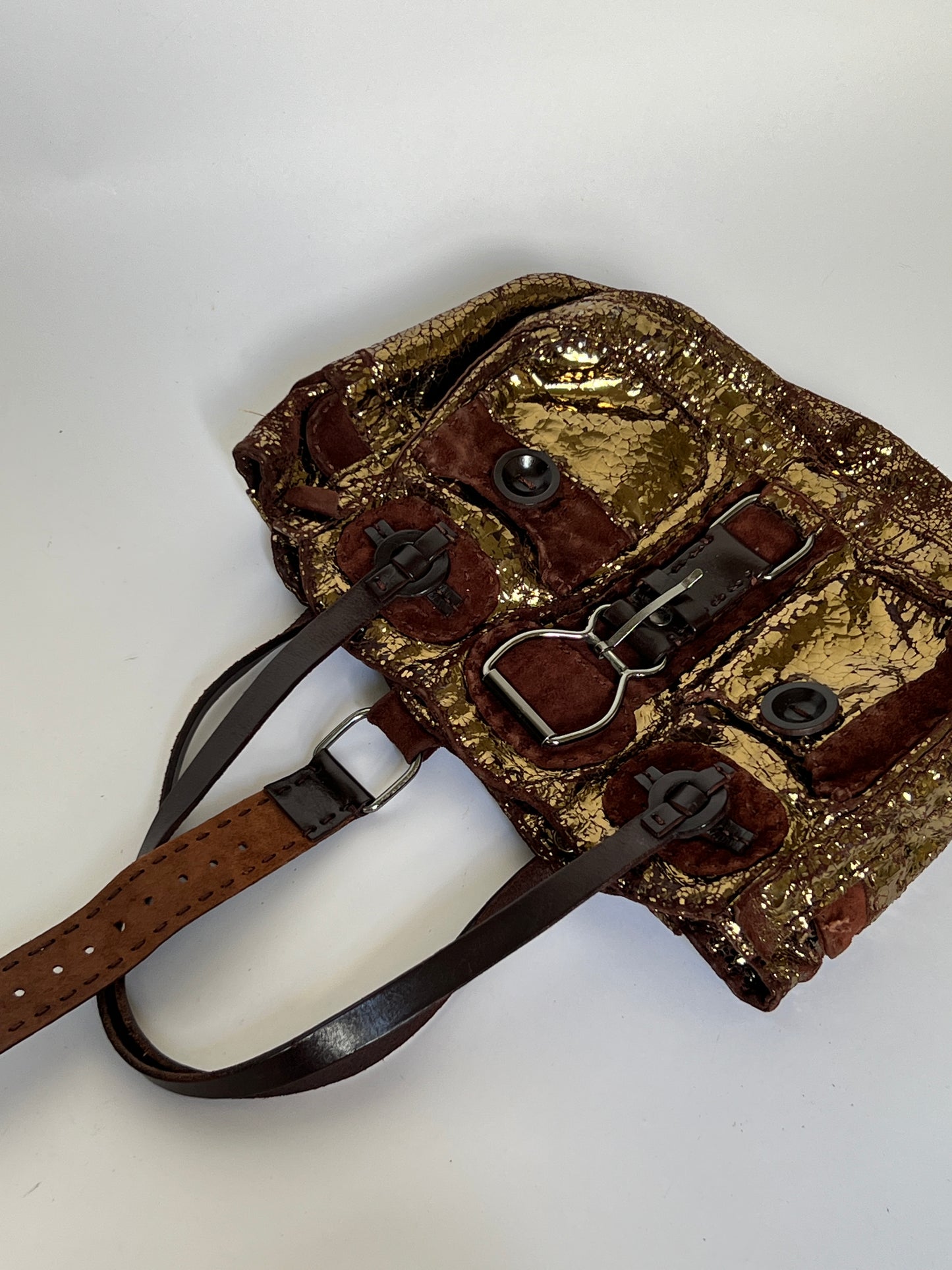 Gold Y2K Buckle Bag
