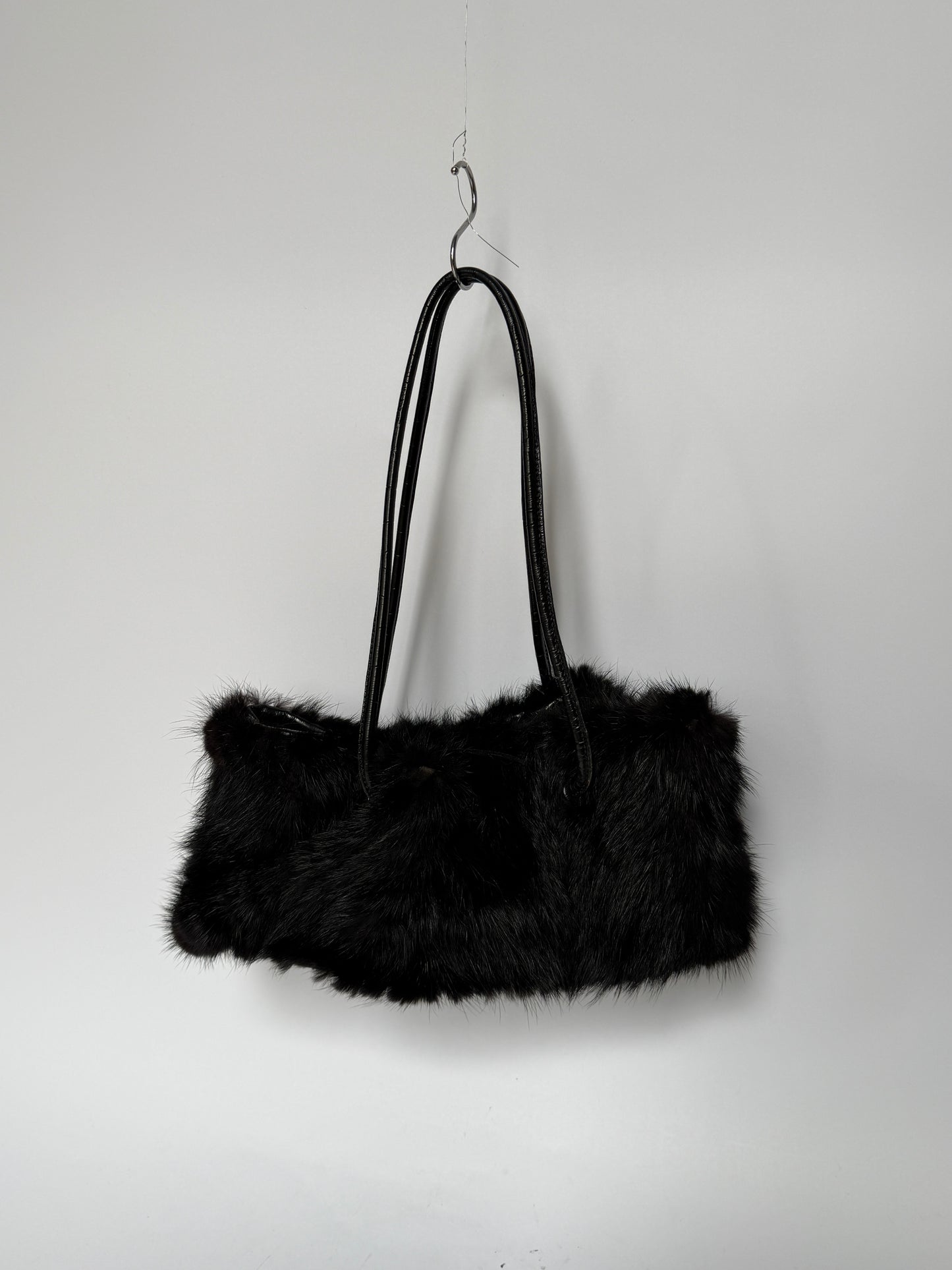 Paolo Masi Black Fur Bag — Made in Italy