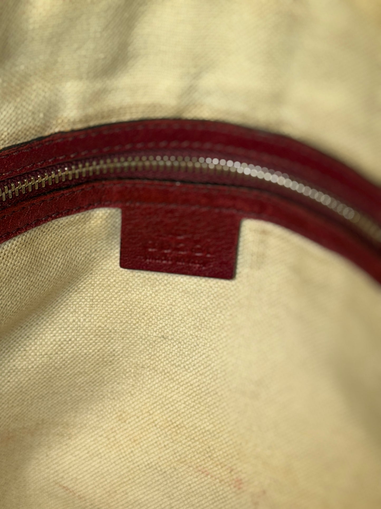 Gucci Burgundy Guccissima Leather Tote Bag
