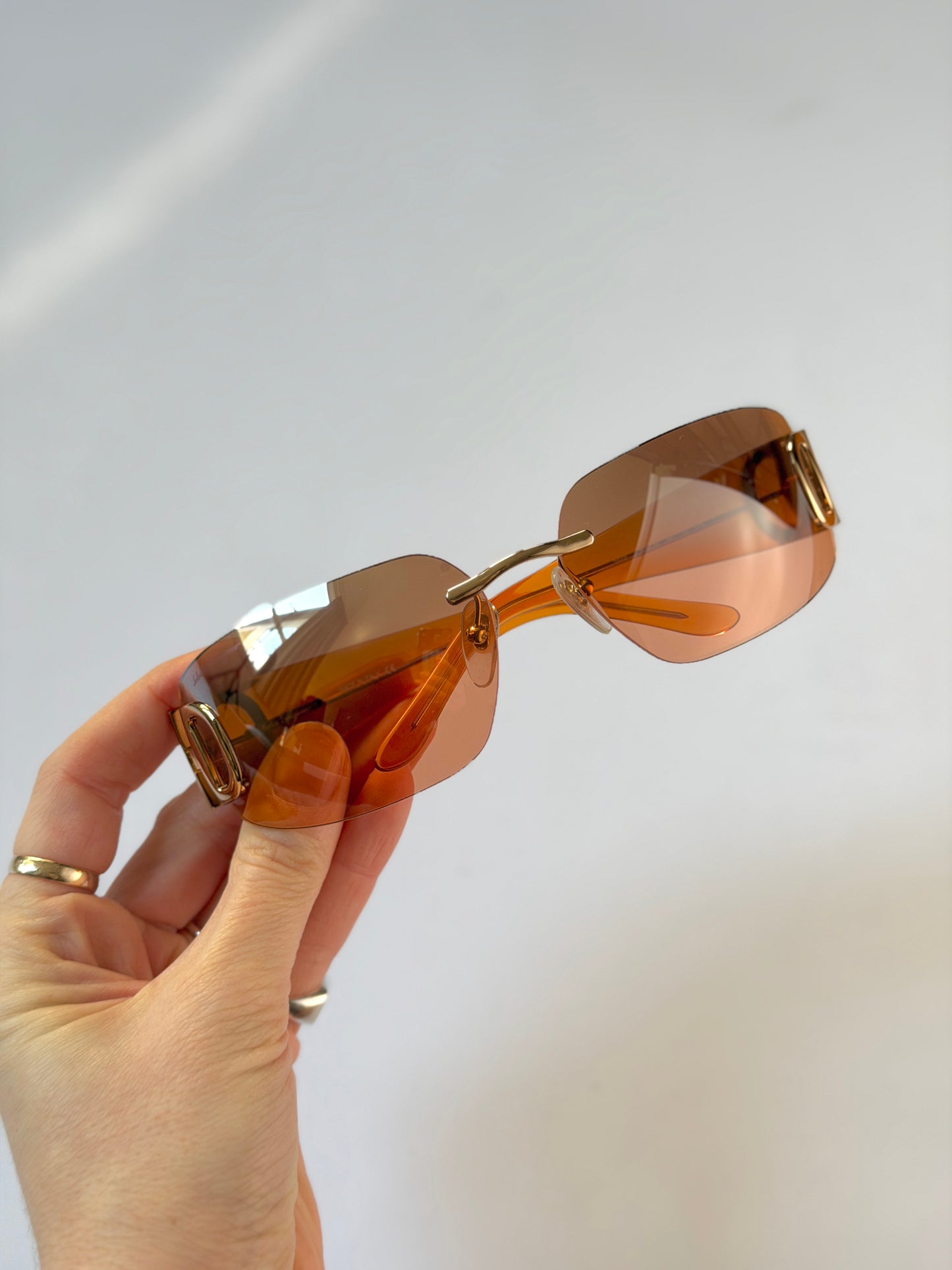Salvatore Ferragamo Rimless Gancini Sunglasses
