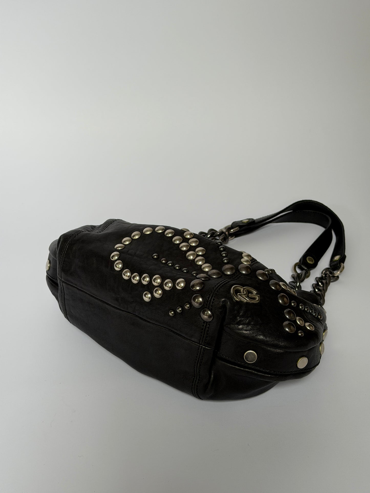 Leather Studded Flower Bag — Early 2000s