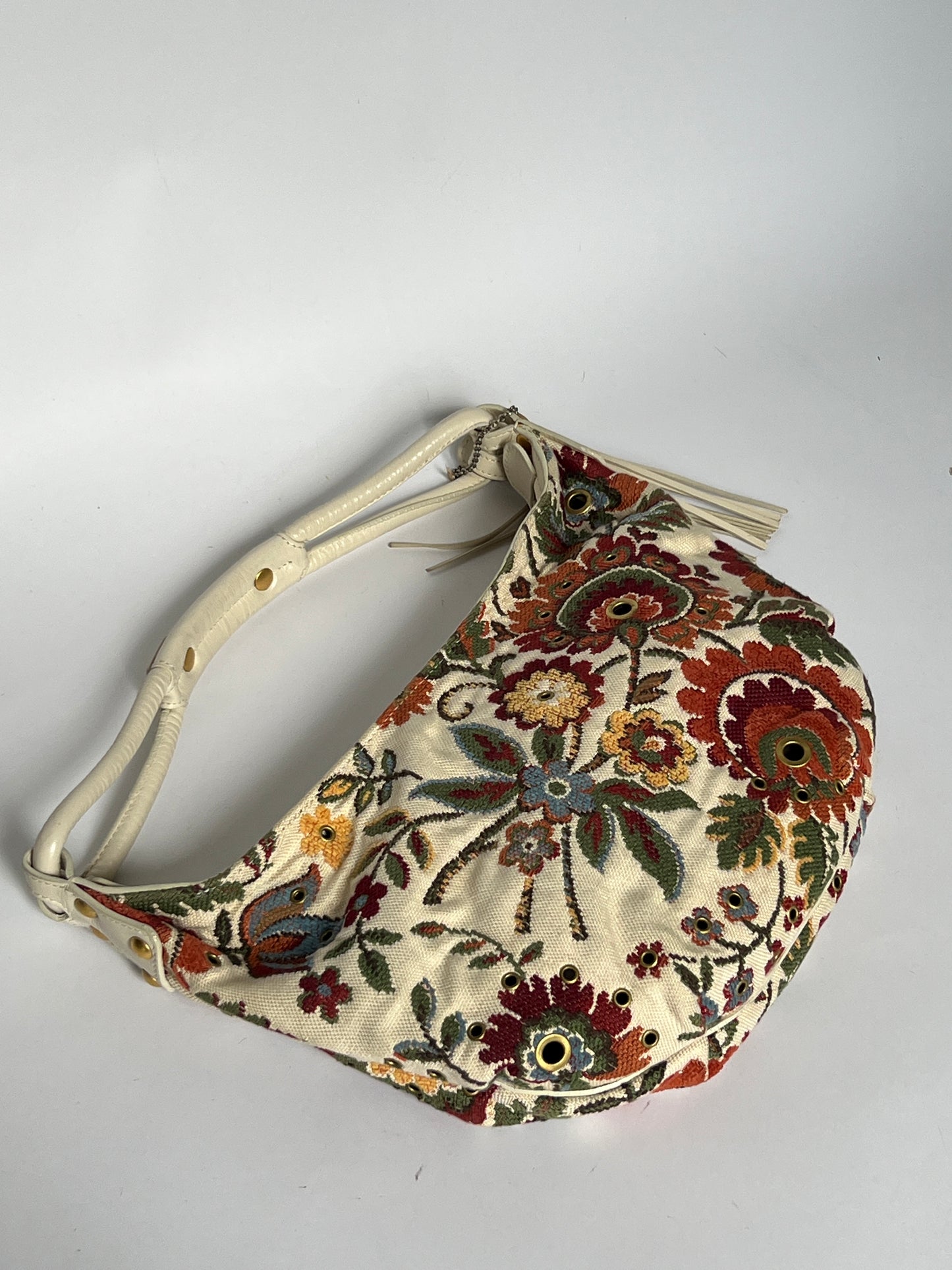 Y2K Tapestry Eyelet Hobo Bag (Comes with Talisman)