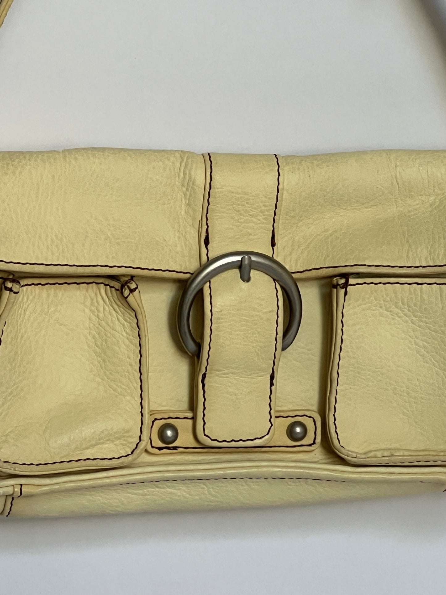 Y2K Cream Utility Shoulder Bag