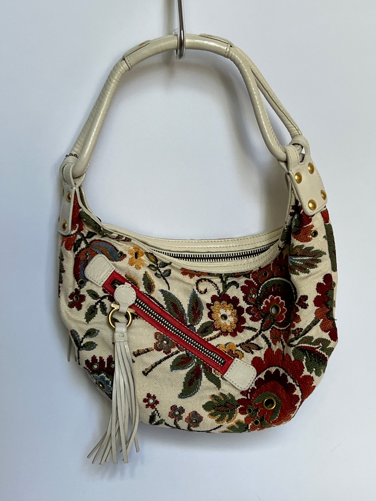 Y2K Tapestry Eyelet Hobo Bag (Comes with Talisman)