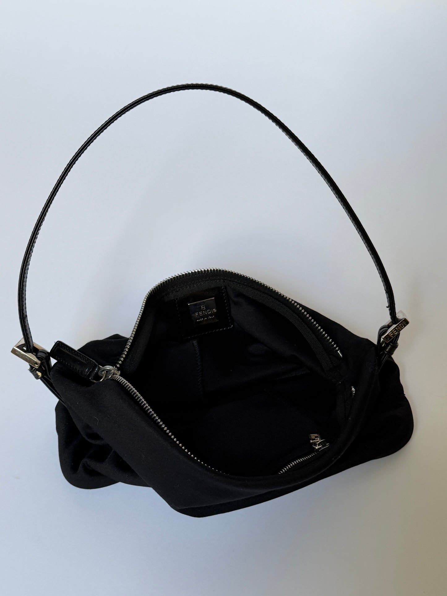 Fendi Black Nylon Mini Shoulder Bag
