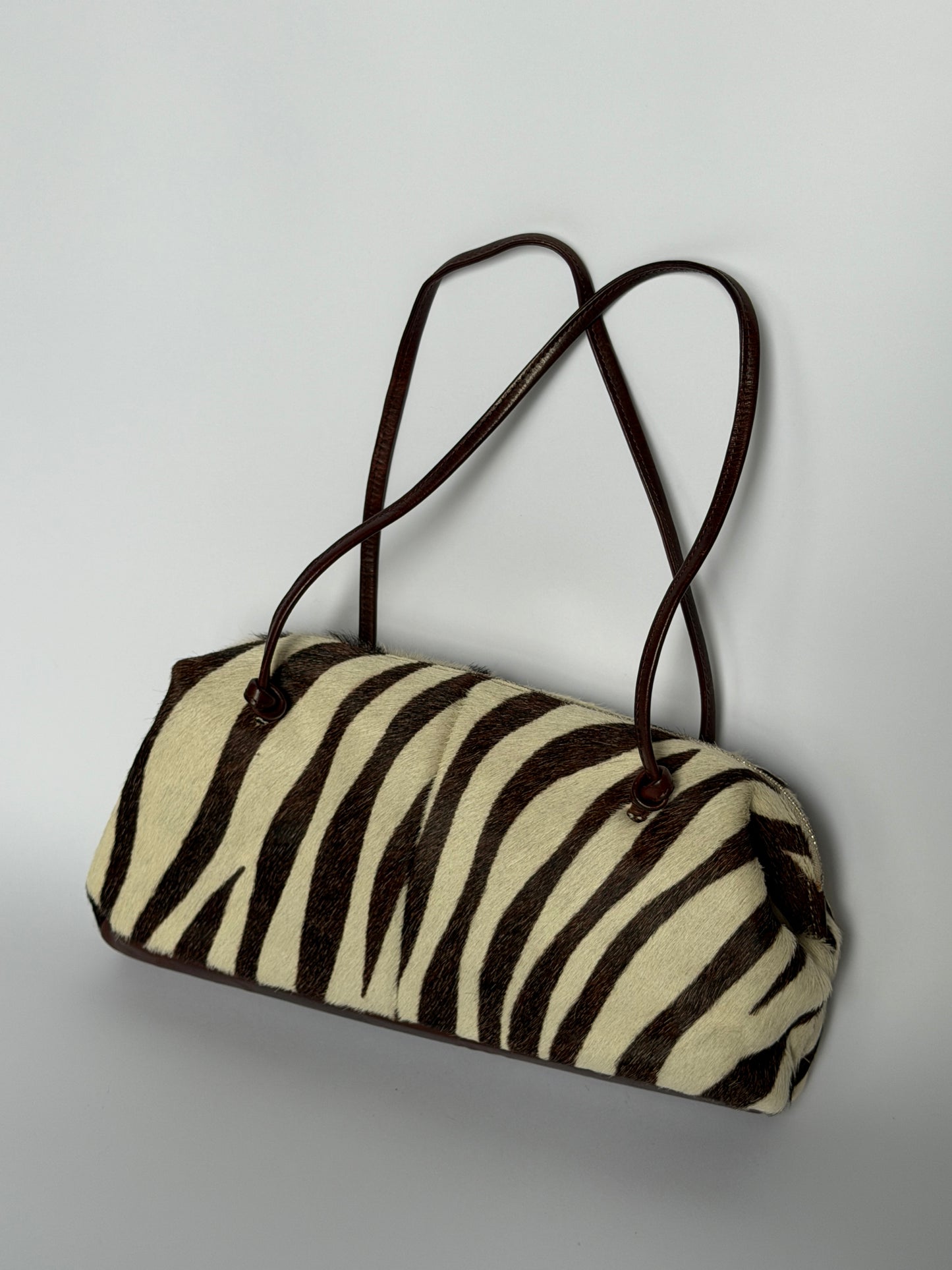Pony Hair Zebra Print Shoulder Bag