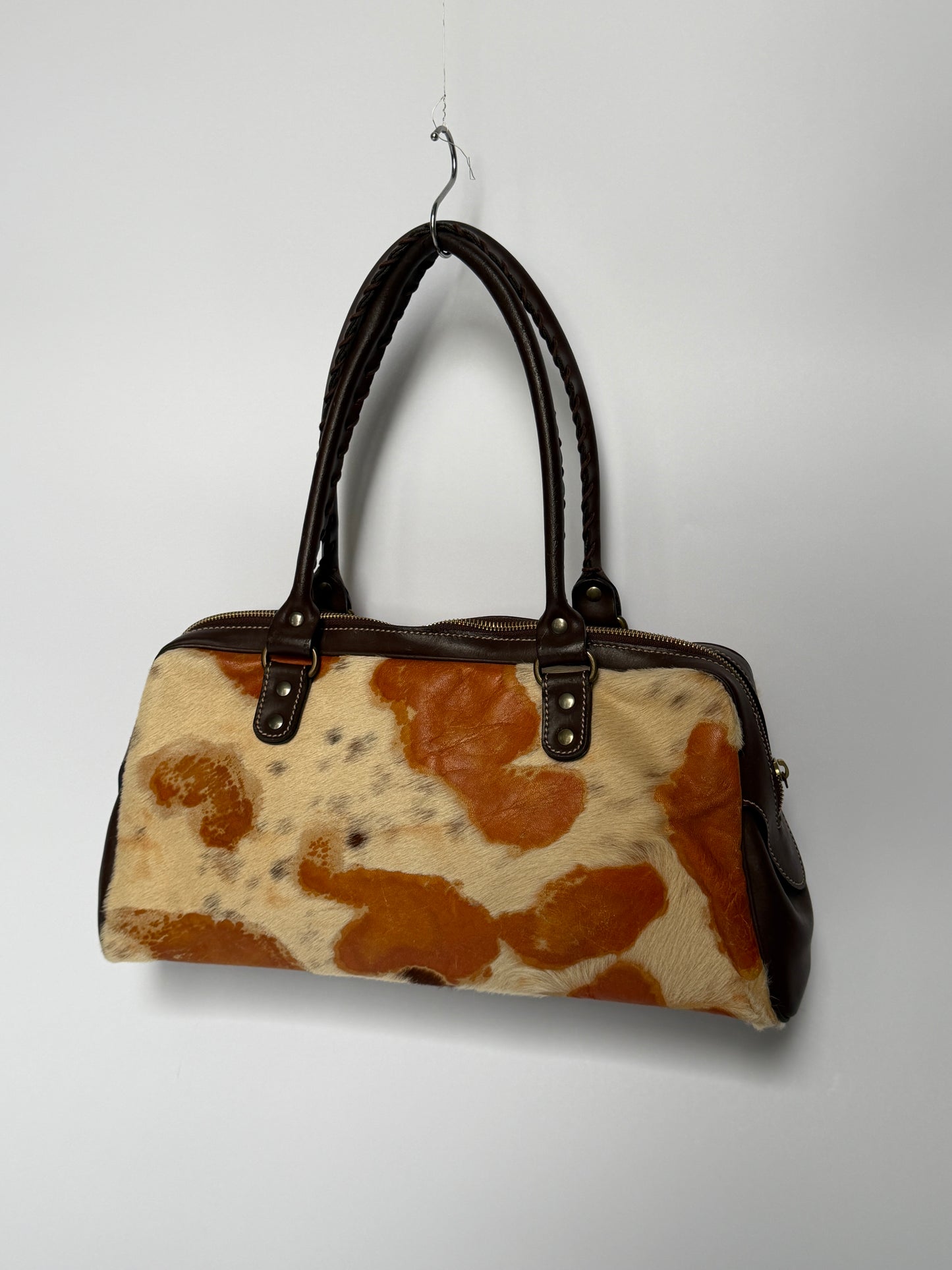 Vintage Pony Hair Boston Bag