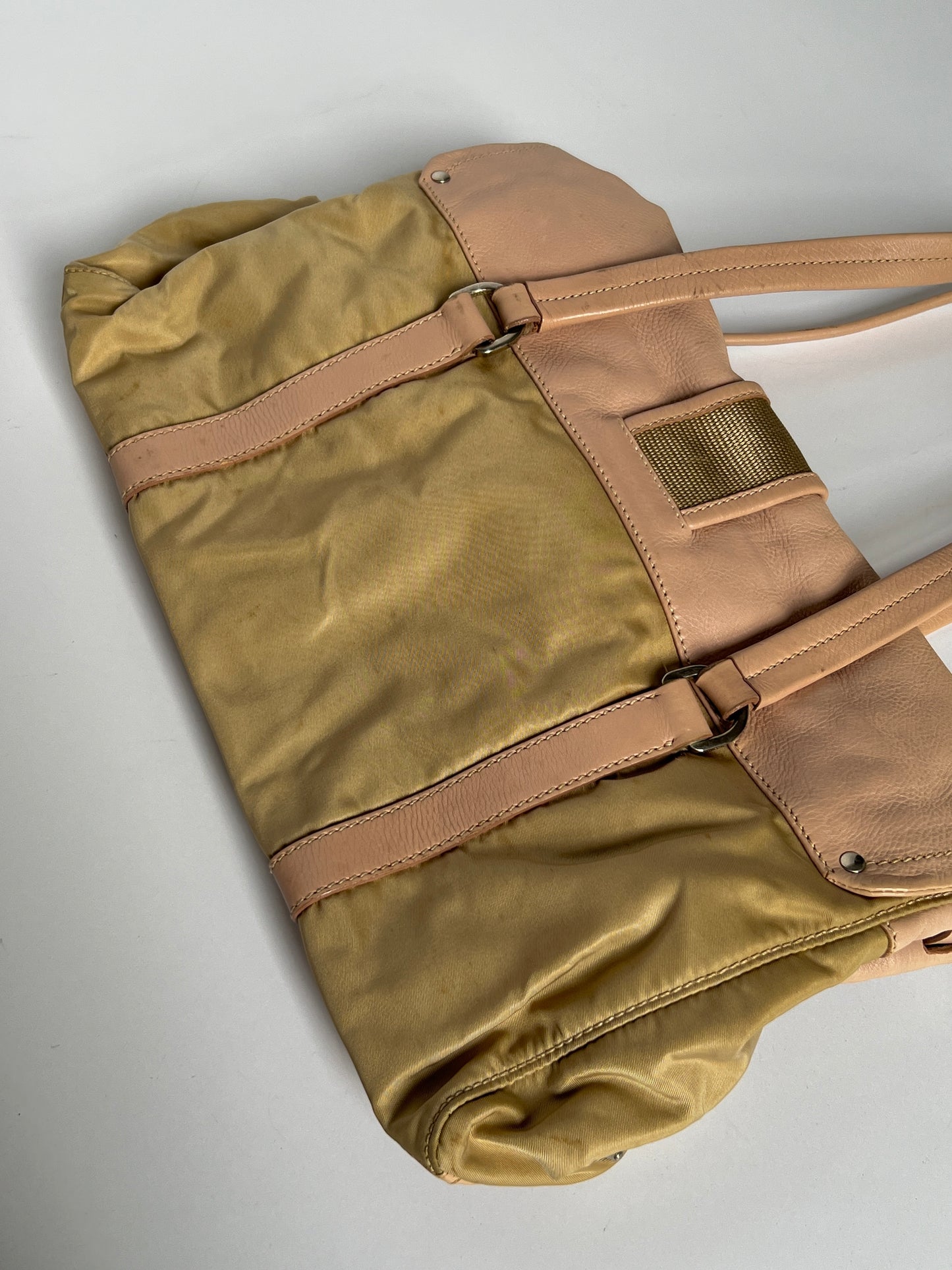 Prada Cammello Tessuto Nylon Buckle Bag