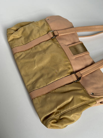 Prada Cammello Tessuto Nylon Buckle Bag