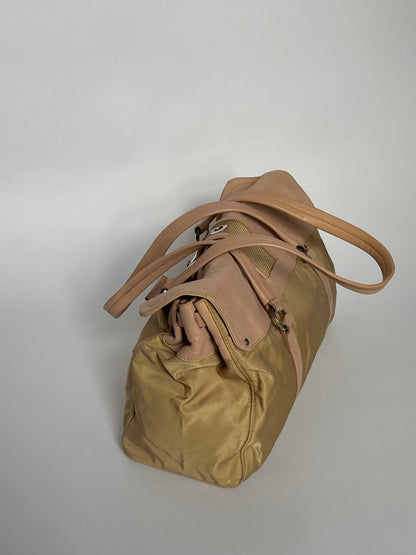 Prada Cammello Tessuto Nylon Buckle Bag
