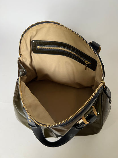 Chloé Patent Leather Gem Hardware Bag – Olive