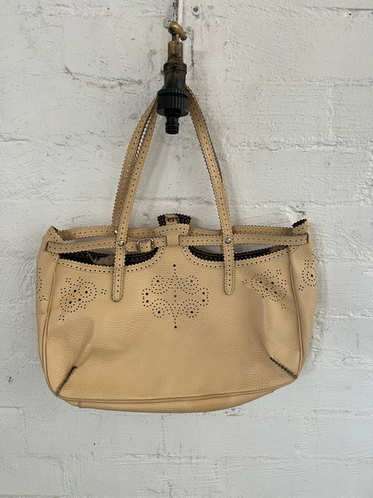 French Leather Laser Cut Tote