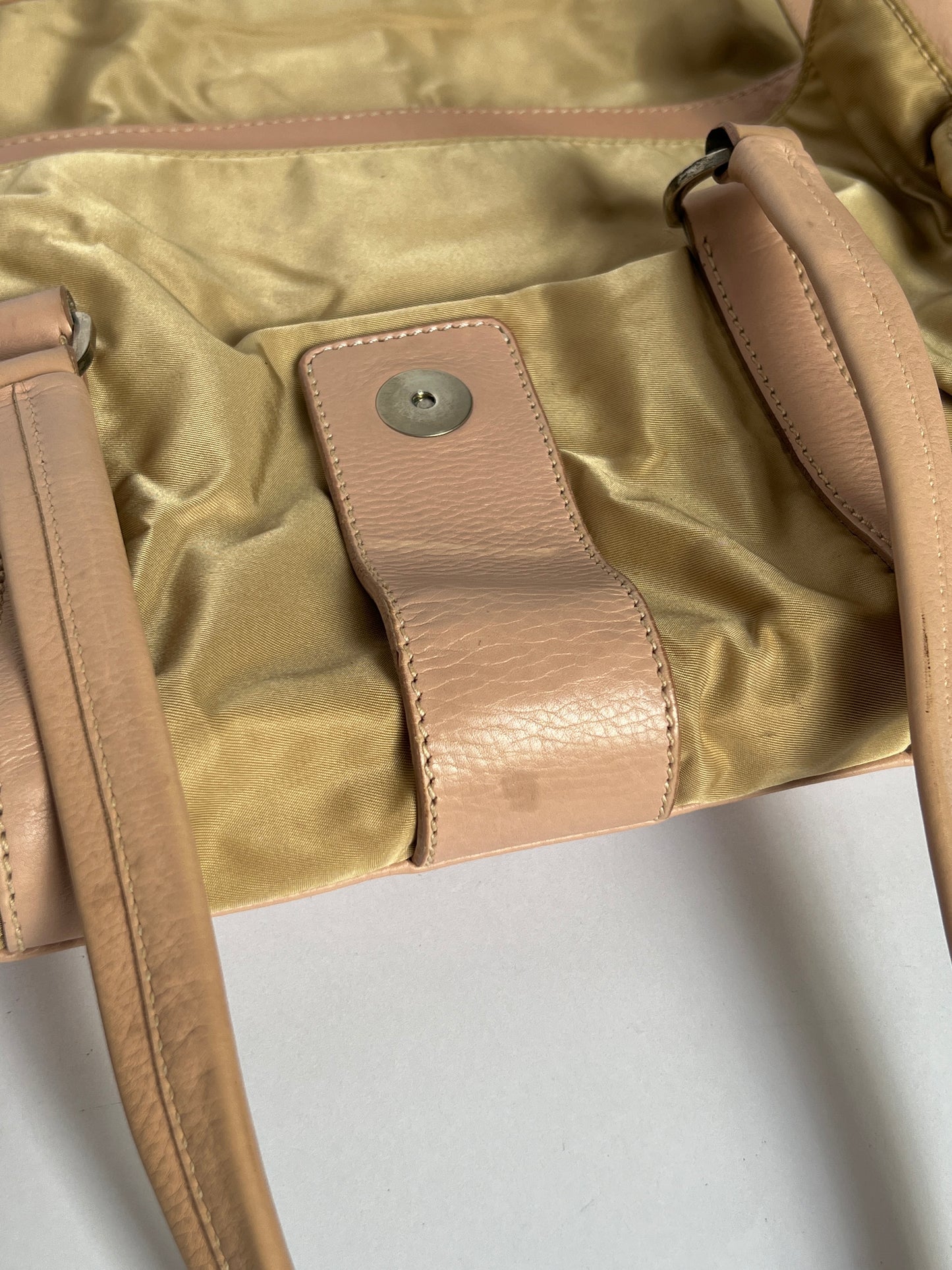 Prada Cammello Tessuto Nylon Buckle Bag