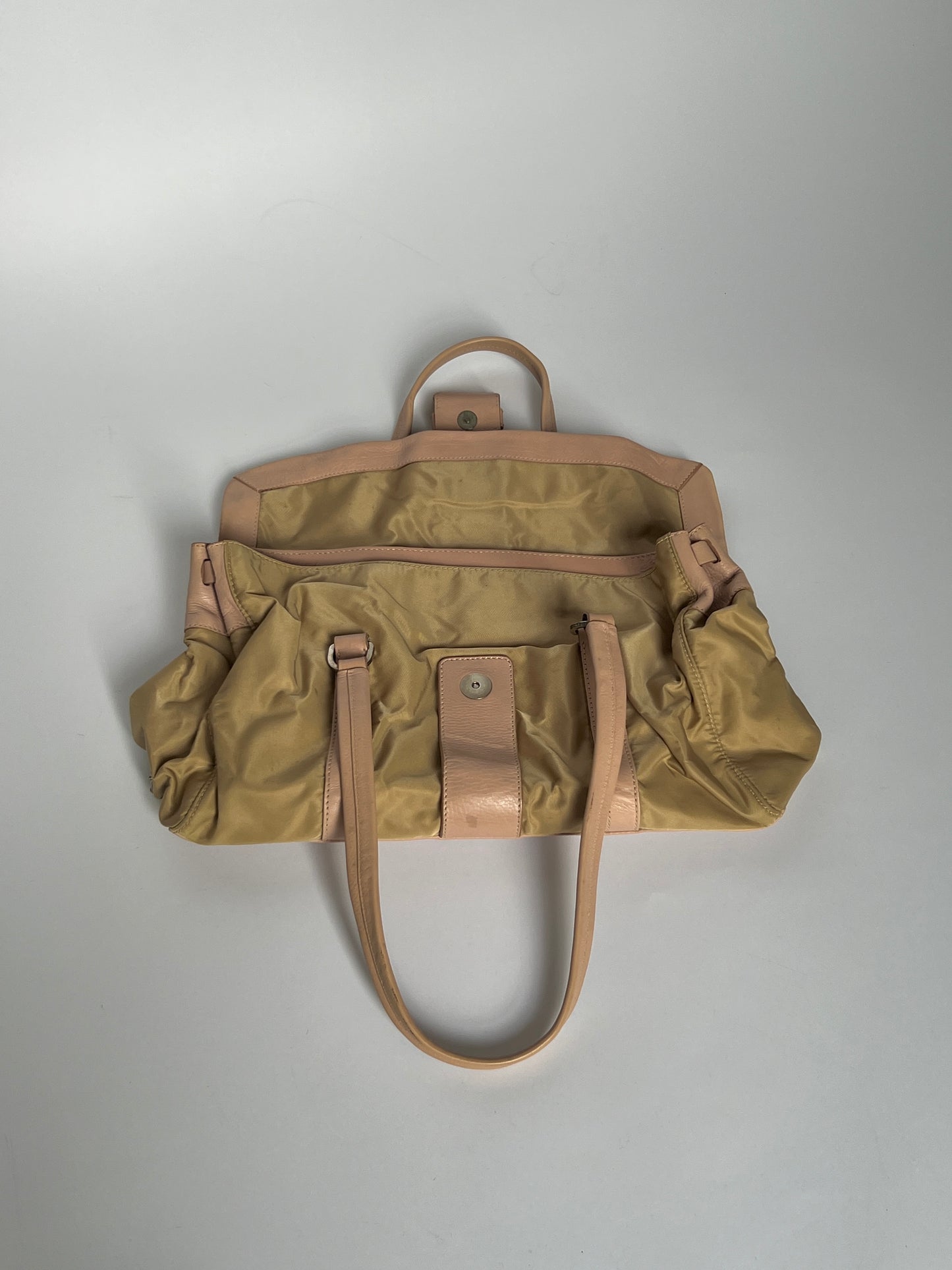 Prada Cammello Tessuto Nylon Buckle Bag