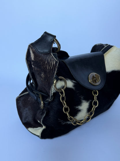 Italian Cowhide Chain Shoulder Bag