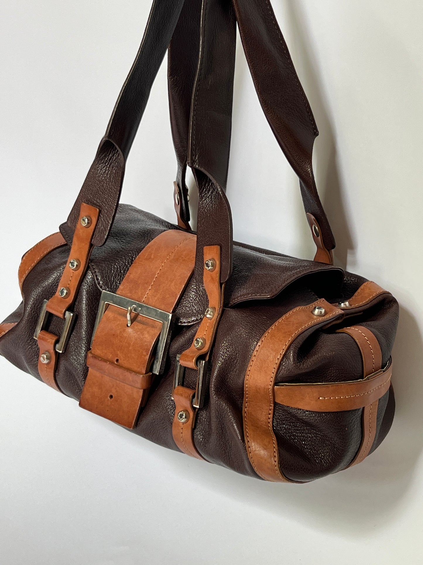 Rare Y2K Leather Buckle Bag