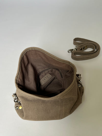 Studded Leather 2Way Pouch Bag