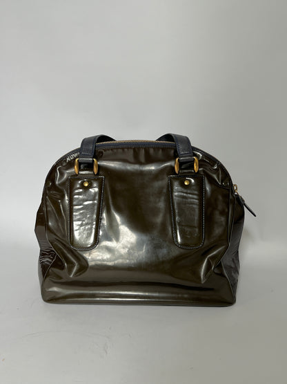 Chloé Patent Leather Gem Hardware Bag – Olive