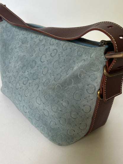 Céline Monogram Suede Shoulder Bag