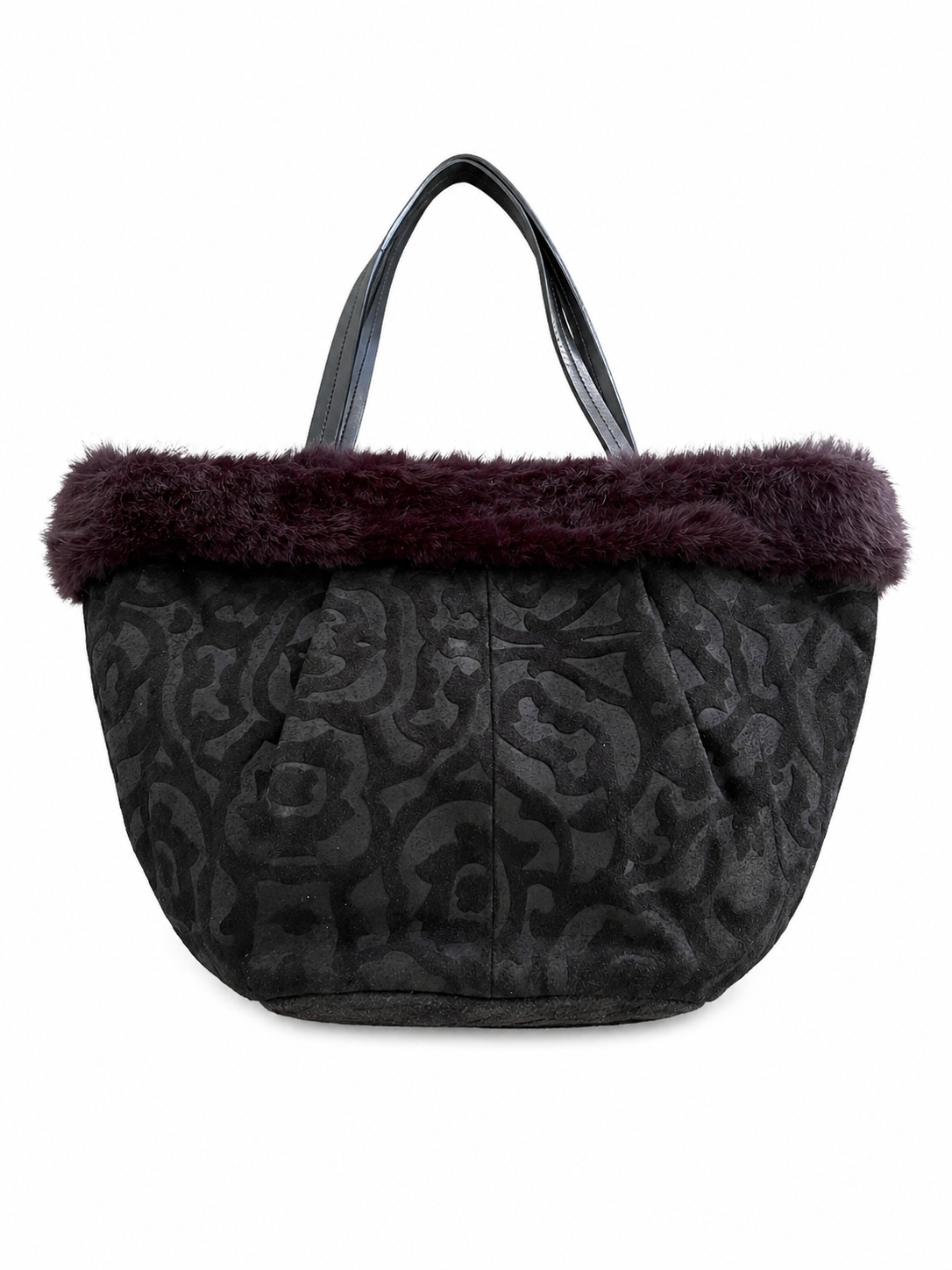 Suede and Fur Handbag
