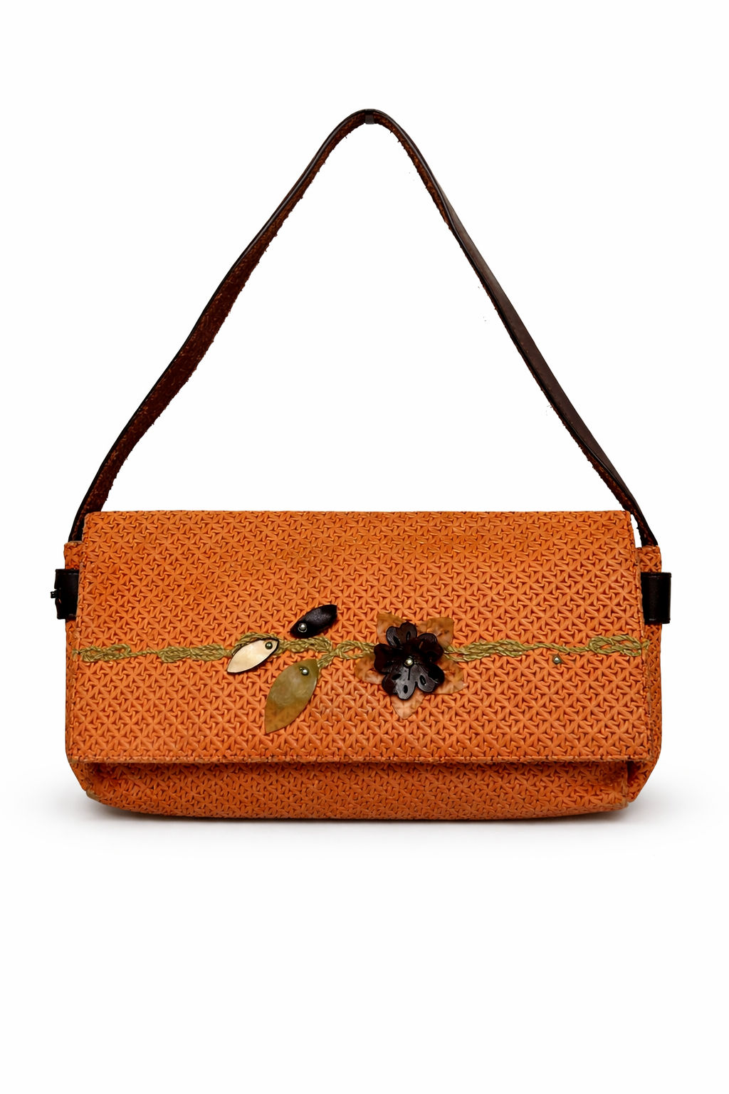 Fendissime by Fendi Textured Leather Shoulder Bag