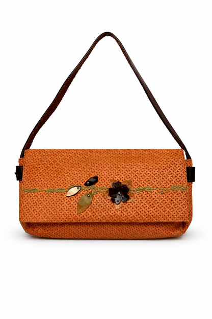 Fendissime by Fendi Textured Leather Shoulder Bag