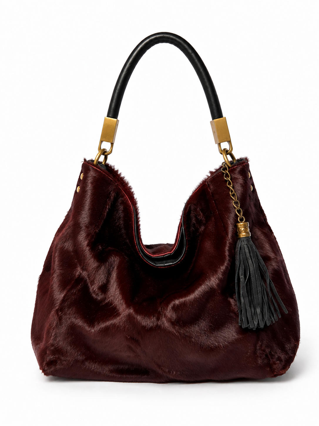 Vintage Bordeaux Made in Italy Pony Hair Tote