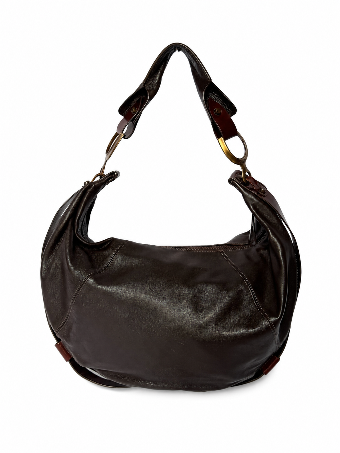 Italian Brown Leather Equestrian Bag