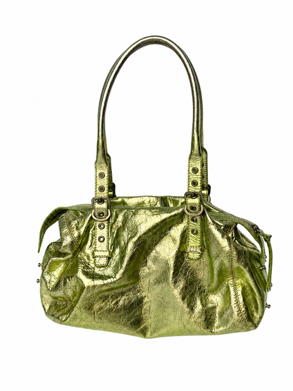 Italian Mint Metallic Shoulder Bag
