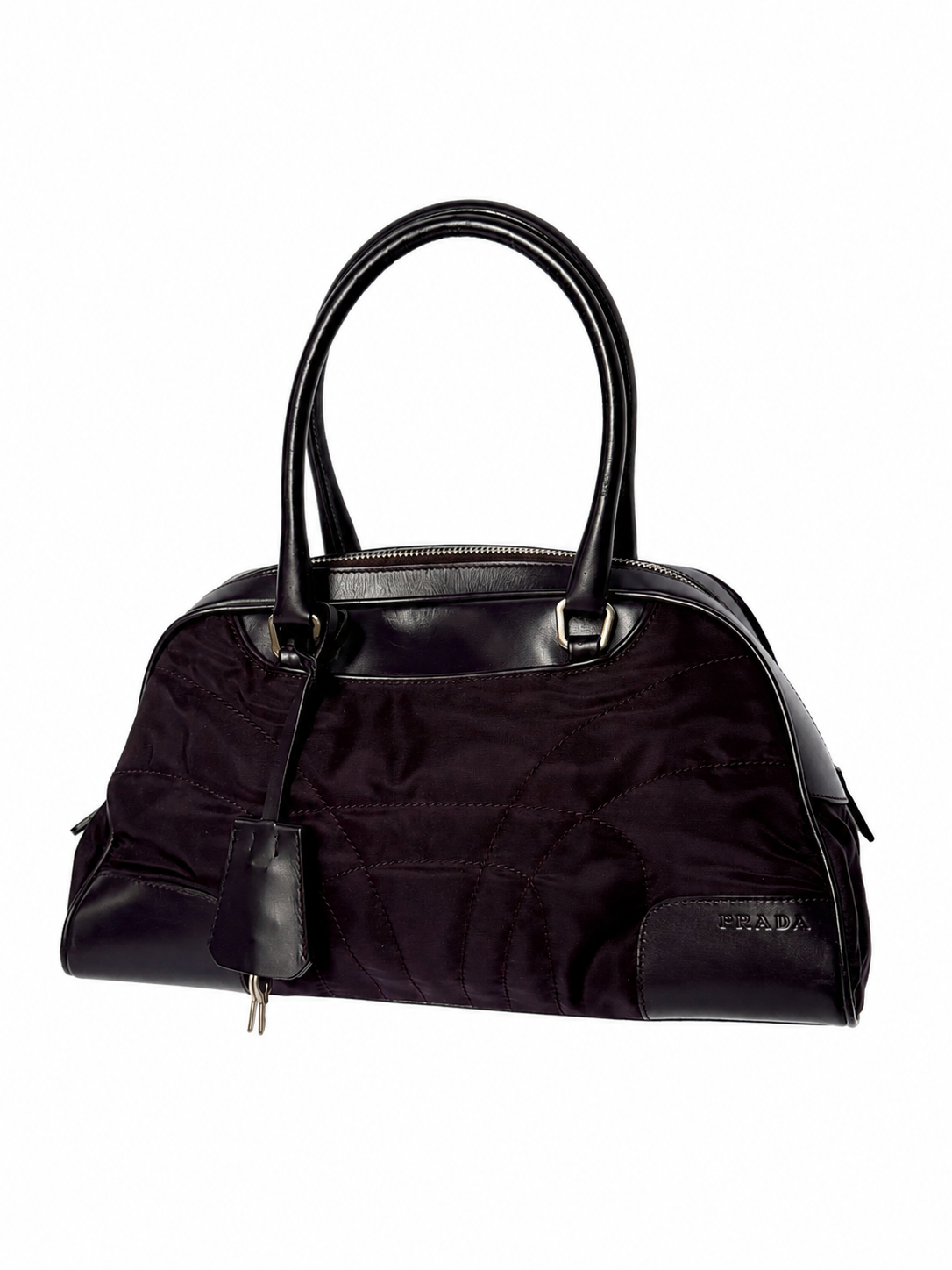 Prada Deep Eggplant Mini Bowler Bag
