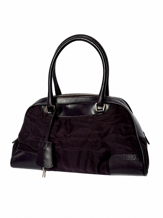 Prada Deep Eggplant Mini Bowler Bag