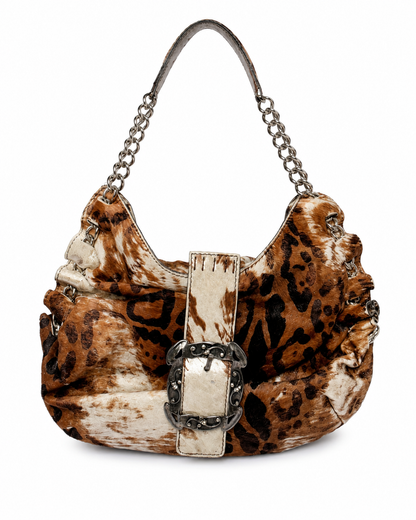 Italian Animal Print Chain Bag