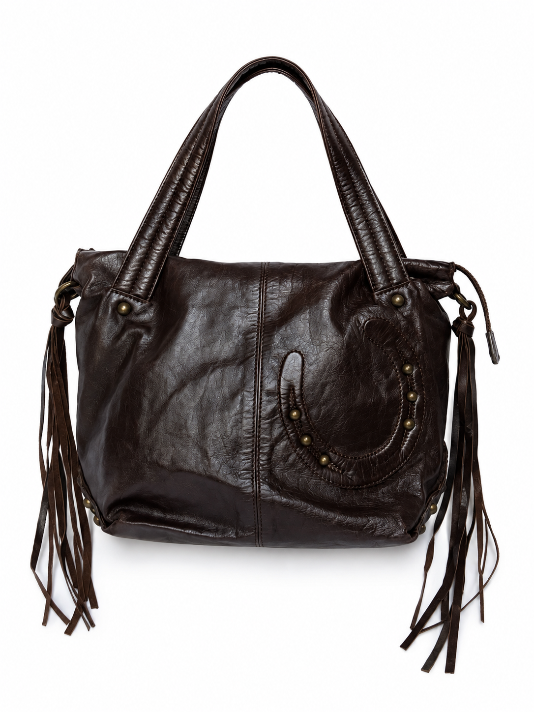 Dakota Japan Leather Horseshoe Fringe Bag