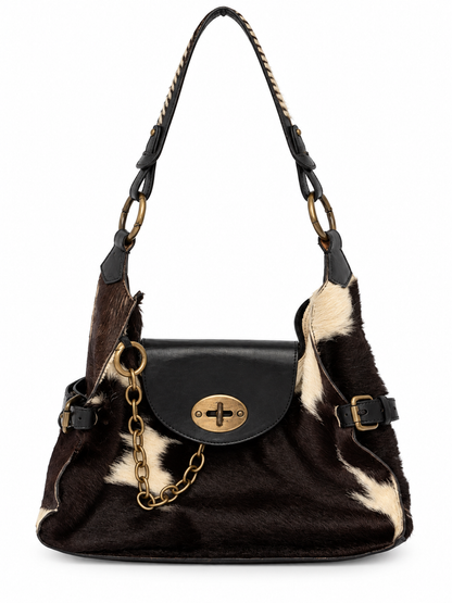 Italian Cowhide Chain Shoulder Bag