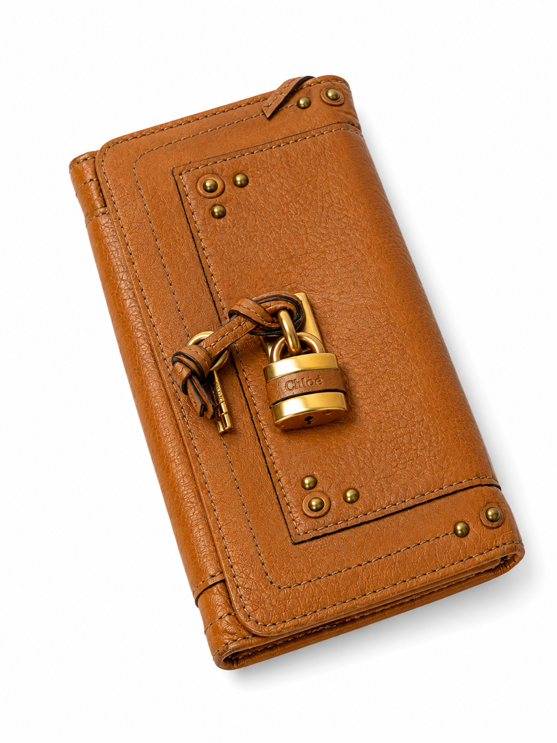 Chloe Paddington Wallet — Cognac