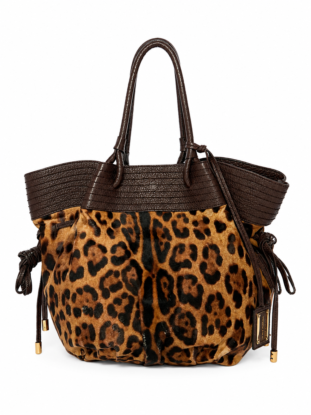 Vintage Dolce & Gabbana Leopard Pony Hair Tote