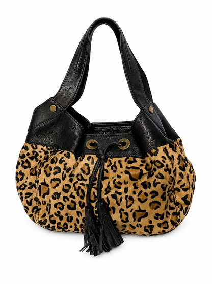 Leopard Calf Hair Shoulder Bag