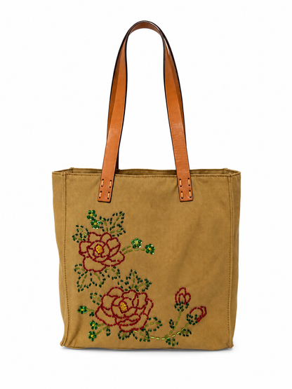 Dolce & Gabbana Beaded Floral Tote c.2000