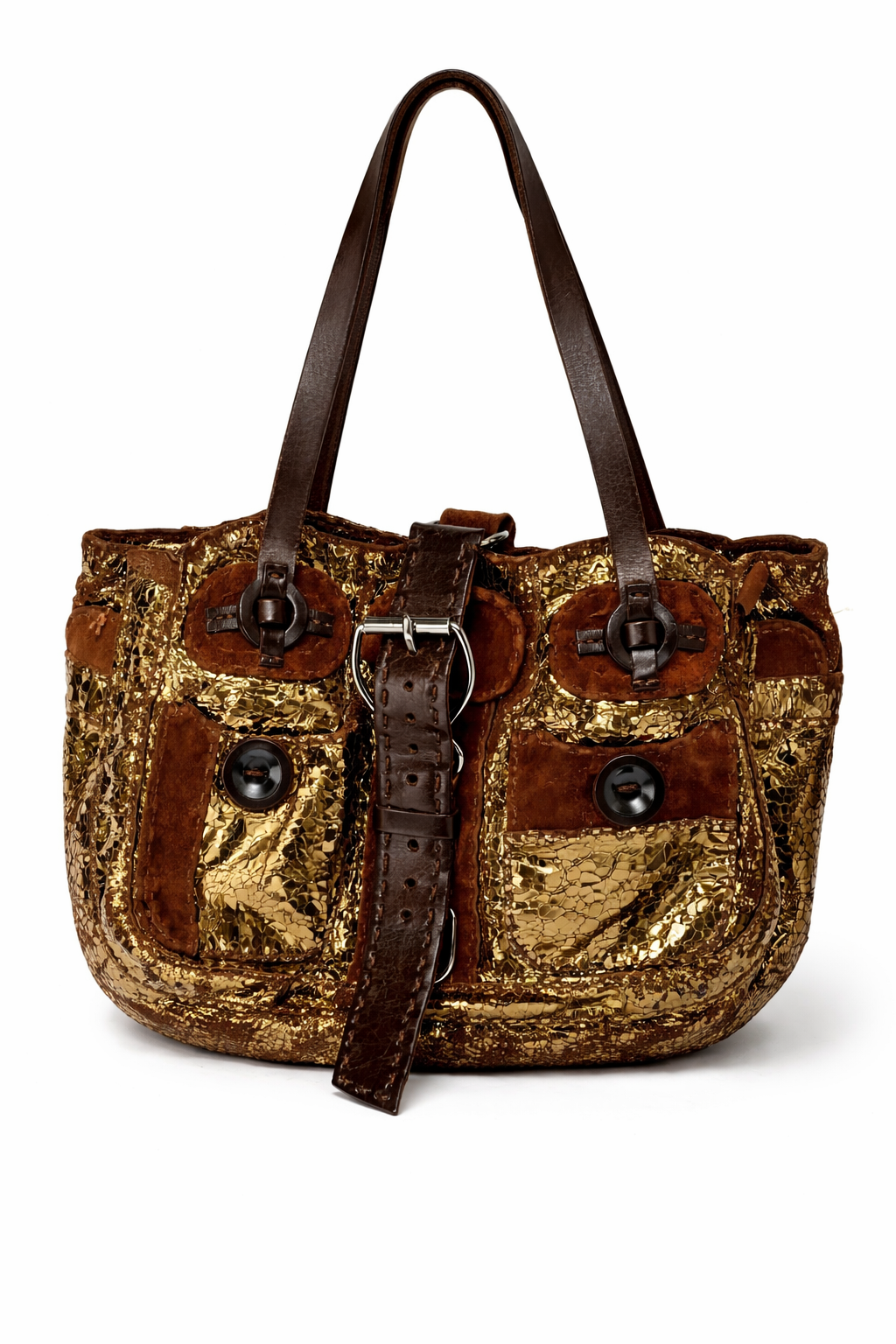 Gold Y2K Buckle Bag