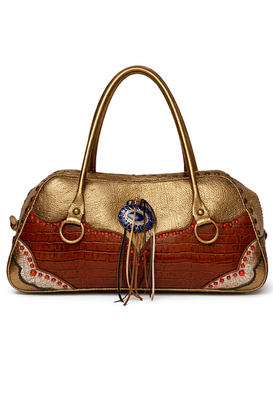 Y2K Leather Studded Bag