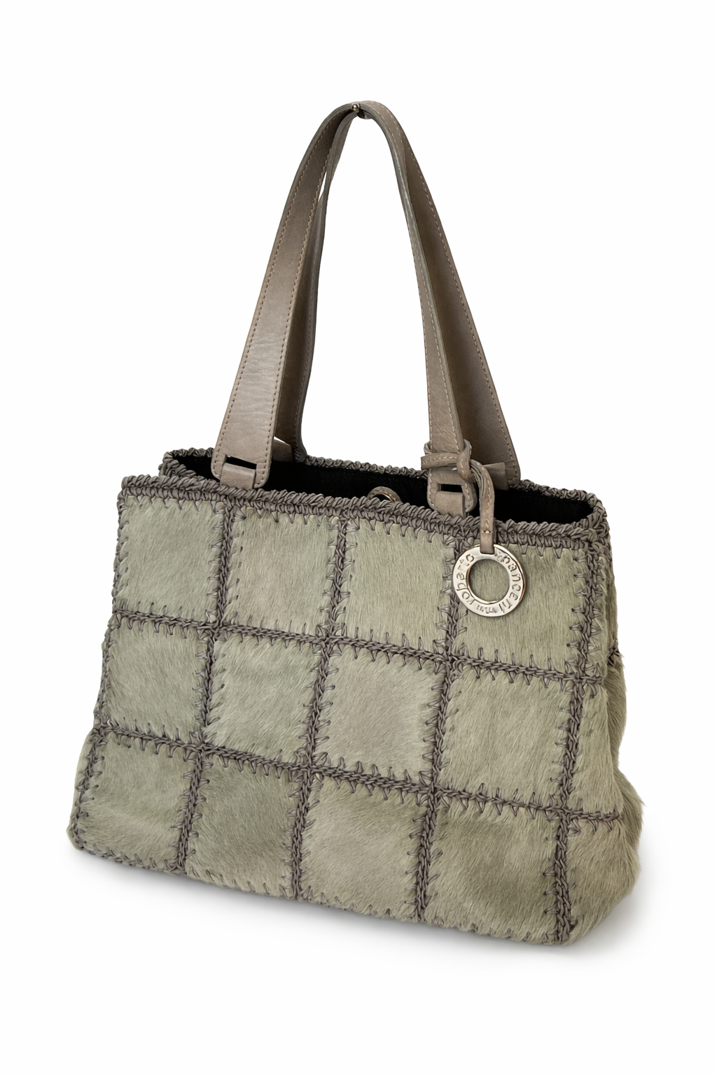 Roberto Pancani Pony Hair Patchwork Tote