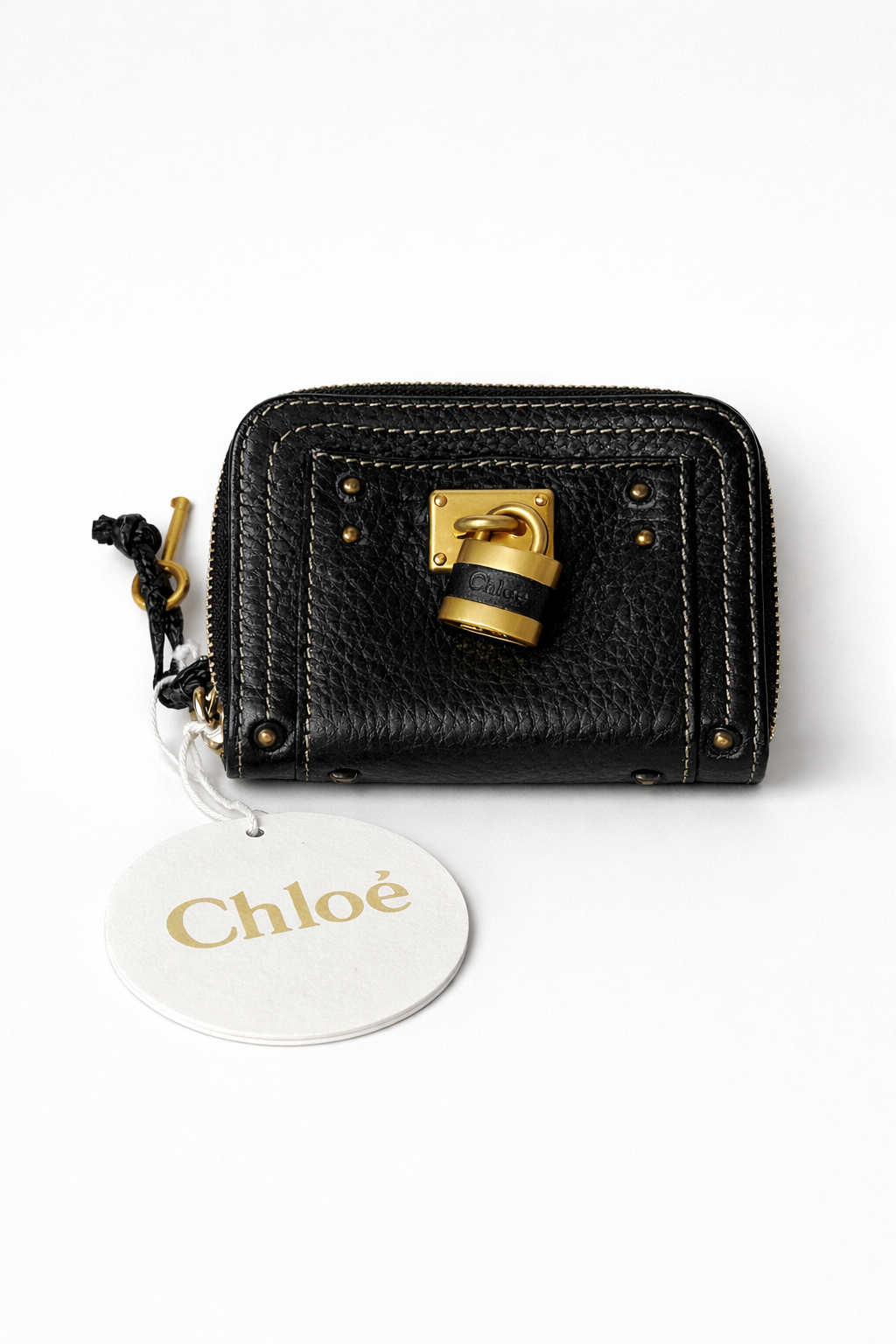 Chloé Paddington Short Zip Wallet — Black