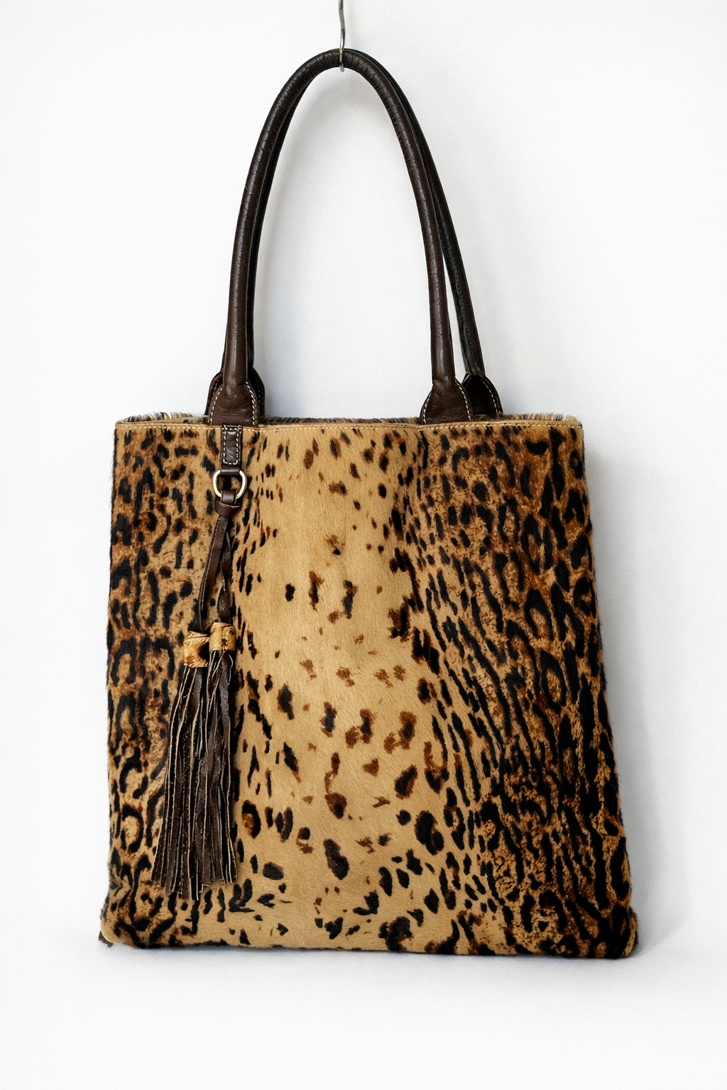 Massimo Dutti Pony Hair Leopard Tote