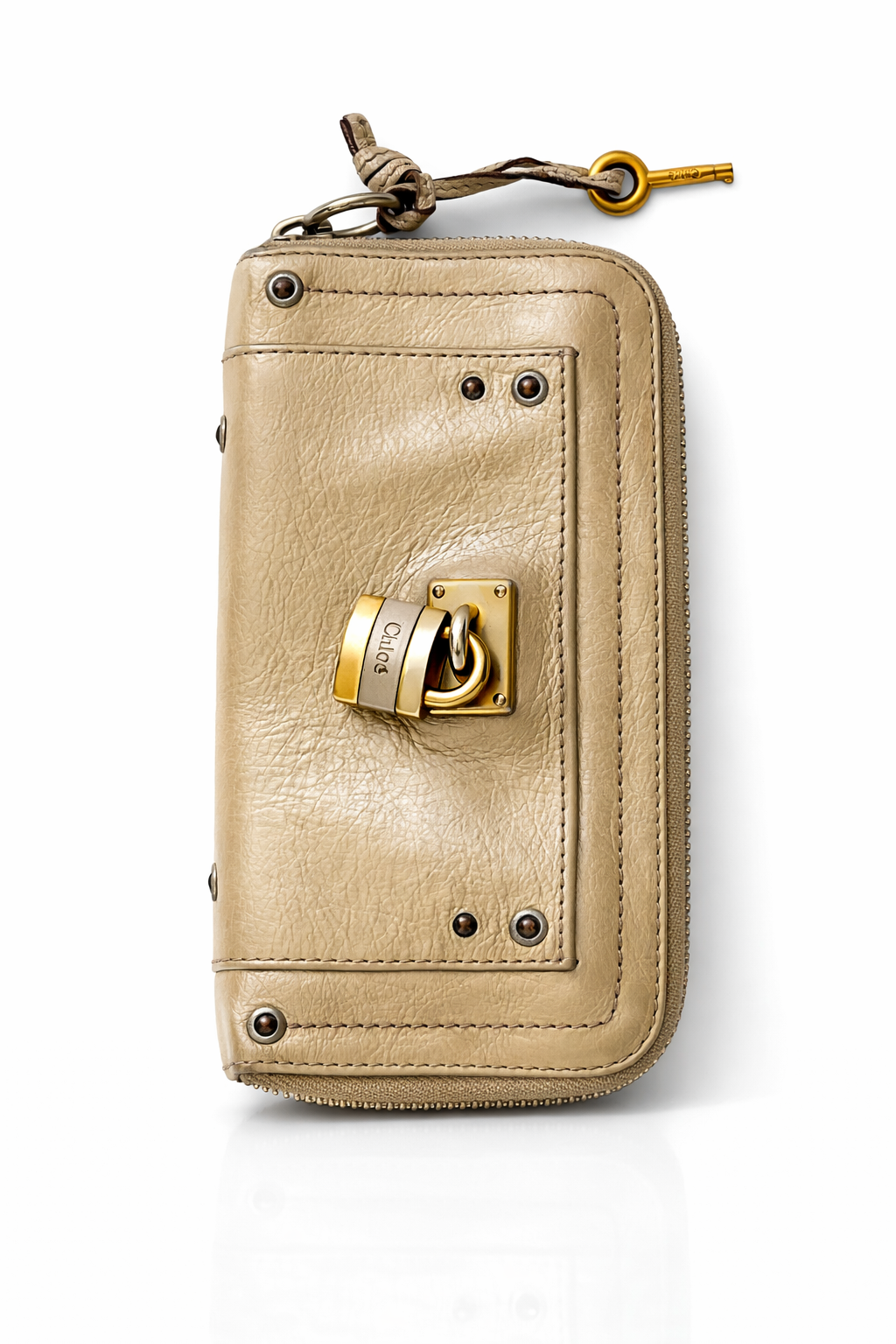 Chloé Paddington Iridescent Leather Zip Wallet