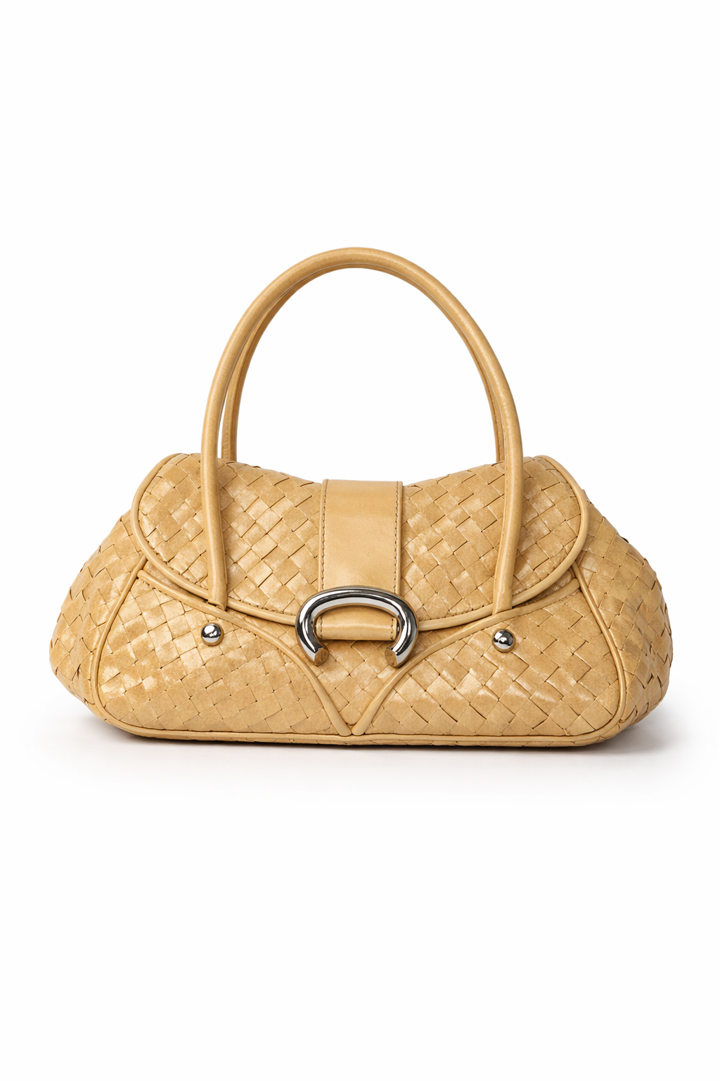 Francesco Biasia Woven Leather Top Handle Bag