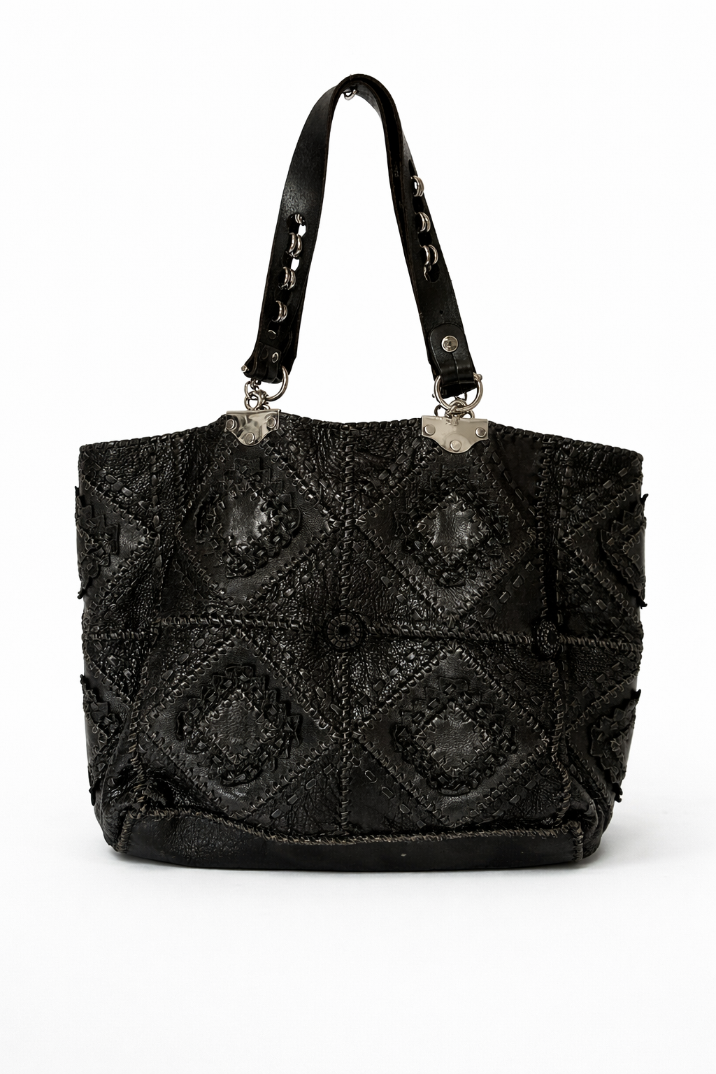 French Artisan Patchwork Leather Tote